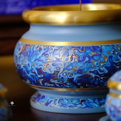 Ban thờ đồng vân lam