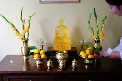 Ban thờ đồng kim vân