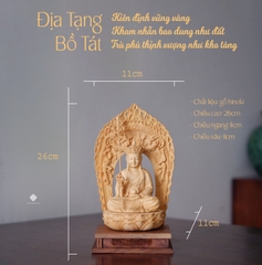 Tượng Địa Tạng Bồ tát gỗ hinoki
