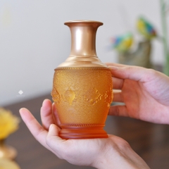 Bình hoa bát bảo cát tường lưu ly vàng