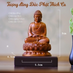 Tượng đồng Đức Phật Thích Ca 9cm