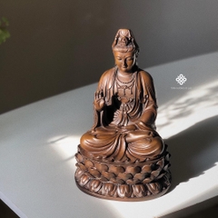 Tượng đồng Quan Âm Bồ tát nâu đậm