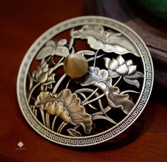 Lư đồng hoa sen xanh lá