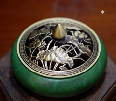 Lư đồng hoa sen xanh lá