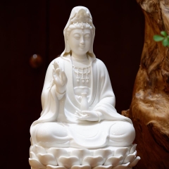 Tượng Quan Âm sứ trắng 30cm