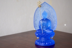 Tượng Đức Phật Dược Sư lưu ly xanh dương 24.8cm