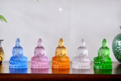 Tượng Quan Âm Bồ tát lưu ly xanh lá 13cm