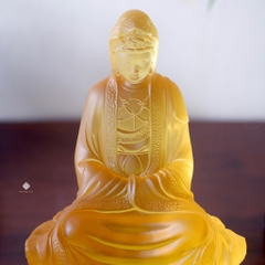 Tượng Quan Âm Bồ tát lưu ly vàng 28cm