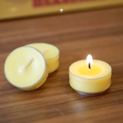 Nến bơ cao cấp 100 viên màu vàng vỏ nhựa - 4h