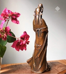 Tượng đồng Quan Âm cầm chuỗi 26cm