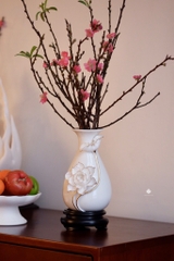 Bình hoa sen sứ trắng