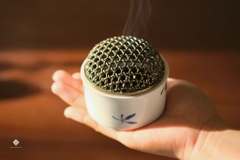 Lư gốm hoa lan vẽ tay