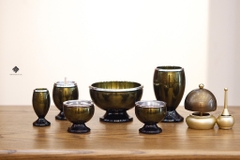 Bộ ban thờ đồng xanh ánh vàng Nhật Bản