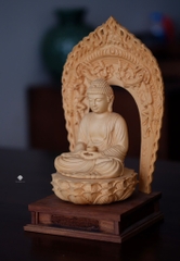 Tượng Phật Thích Ca gỗ hinoki