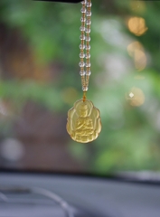 Mặt dây Đại Nhật Như Lai lưu ly vàng