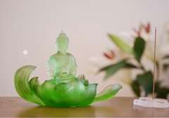 Tượng Đức Phật Dược Sư liên hoa lưu ly xanh lá