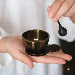 Chuông đồng Hiromaru Nhật Bản nâu vàng 6cm