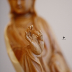 Tượng Quan Âm thí nguyện lũa nhai bách ôm đá
