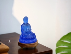 Tượng Đức Phật Dược Sư lưu ly xanh 13cm