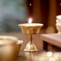 Chân nến đồng vàng 5cm