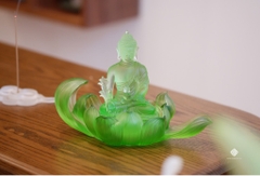 Tượng Đức Phật Dược Sư liên hoa lưu ly xanh lá