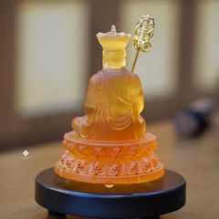 Tượng Địa Tạng Bồ tát lưu ly vàng 12.5cm