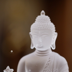 Tượng Đức Phật Dược sư liên hoa lưu ly trắng