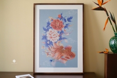 Tranh đồng khắc tay Hồng phúc lâm môn