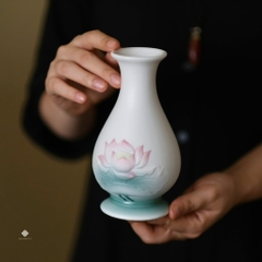 Bình hoa sen sứ màu 15.5cm
