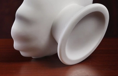 Đĩa bồng hoa sen sứ trắng 22cm