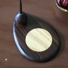 Chuông đồng Nhật Bản ngọc hưởng âm màu đỏ 5.4cm