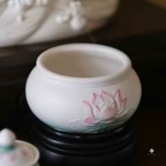 Lư hương hoa sen sứ màu 13cm