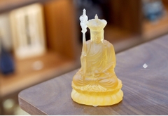 Tượng Địa Tạng Bồ tát lưu ly vàng 12.5cm