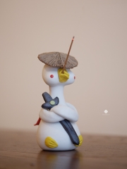 Lư gốm kiếm khách giang hồ 11.3cm