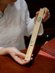 Lư gỗ tre đốt nhang không tăm