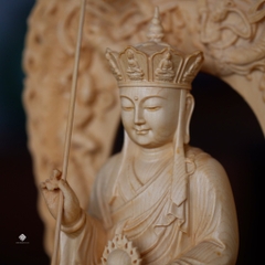 Tượng Địa Tạng Bồ tát gỗ hinoki