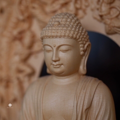 Tượng Phật Thích Ca gỗ hinoki