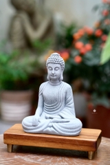 Tượng Phật thiền đá sa thạch 14cm