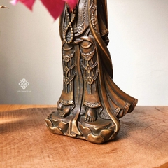 Tượng đồng Quan Âm cầm chuỗi 26cm