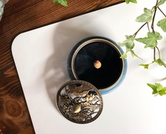 Lư đồng hoa sen xanh dương