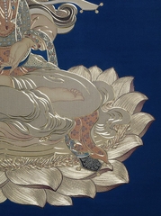 Tranh đồng khắc tay "Văn Thù Bồ tát toạ liên" - Ding Guanpeng hoạ sỹ thời nhà Thanh