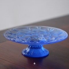 Đĩa bồng hoa sen lưu ly xanh dương