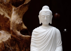 Tượng gốm trắng Phật Thích Ca