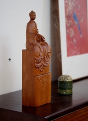 Tượng Phật an lành vô uý gỗ gụ