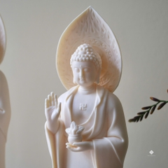 Tượng Đức Phật Dược Sư đứng sứ vàng