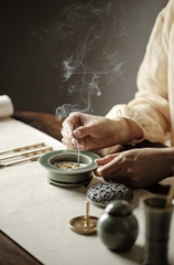 Bộ xông trầm phúc lạc viên tròn