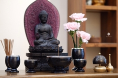 Bộ ban thờ đồng xanh ánh tím Nhật Bản