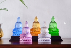 Tượng Quan Âm Bồ tát lưu ly hồng 13cm