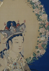 Tranh đồng khắc tay "Văn Thù Bồ tát toạ liên" - Ding Guanpeng hoạ sỹ thời nhà Thanh
