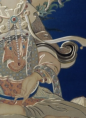 Tranh đồng khắc tay "Văn Thù Bồ tát toạ liên" - Ding Guanpeng hoạ sỹ thời nhà Thanh
